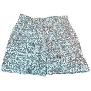 Vineyard Vines Shorts Mens 30 Blue Floral Hawaiian Wicking Swim Hybrid Quick Dry